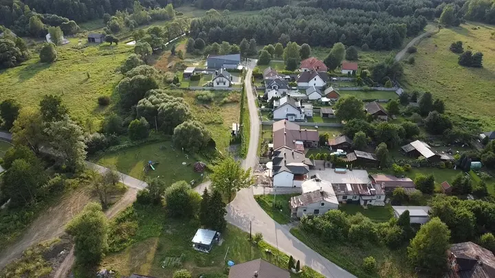 Aerial view of Kuźnica Masłońska